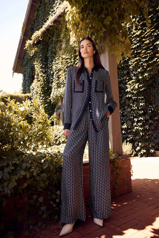 Weaver-Wide Leg Pant-Chain Print
